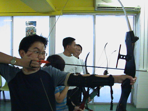 1st you draw the arrow, then you let go..